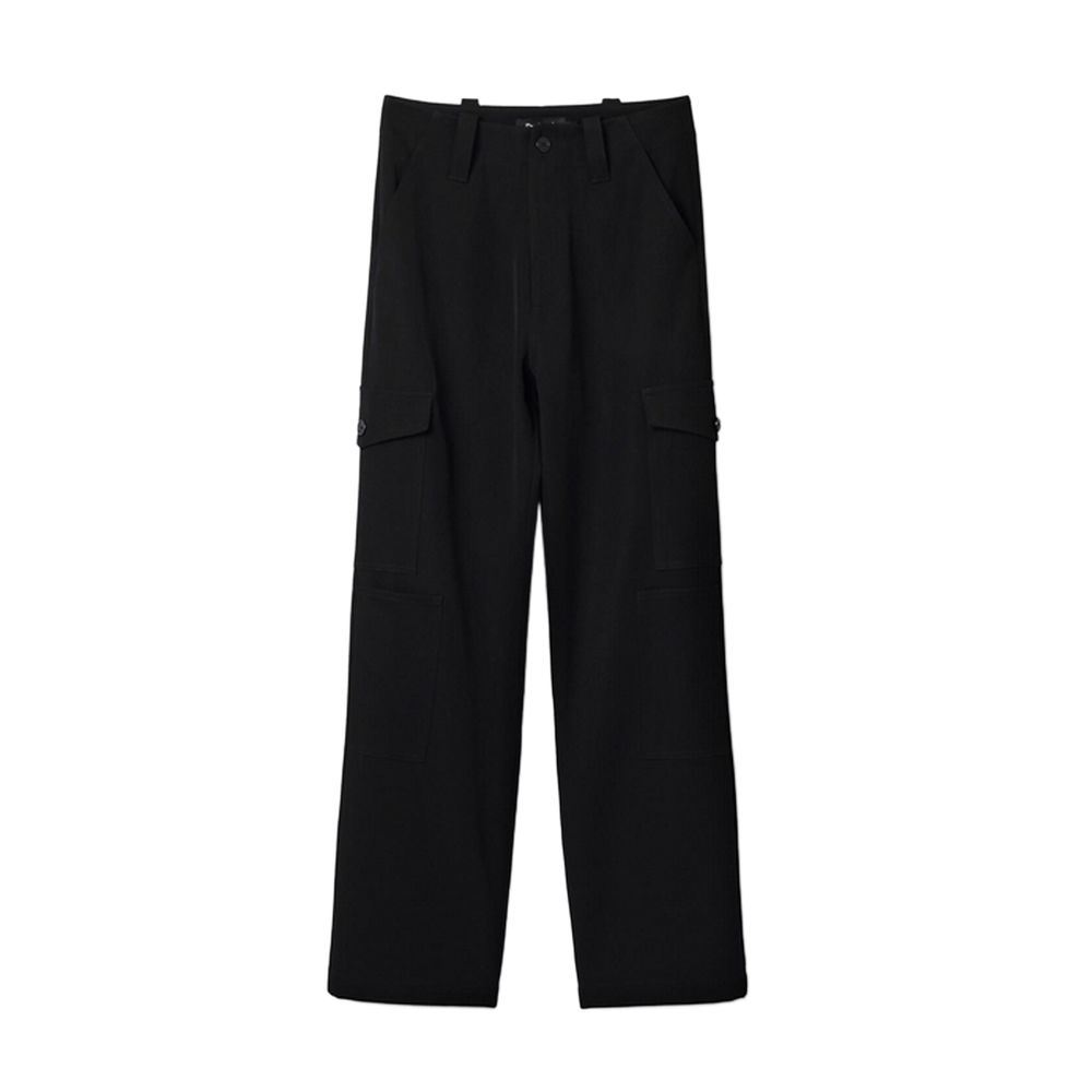 Desigual Black Polyester Cropped Pant $213.00 Desigual Luzworld