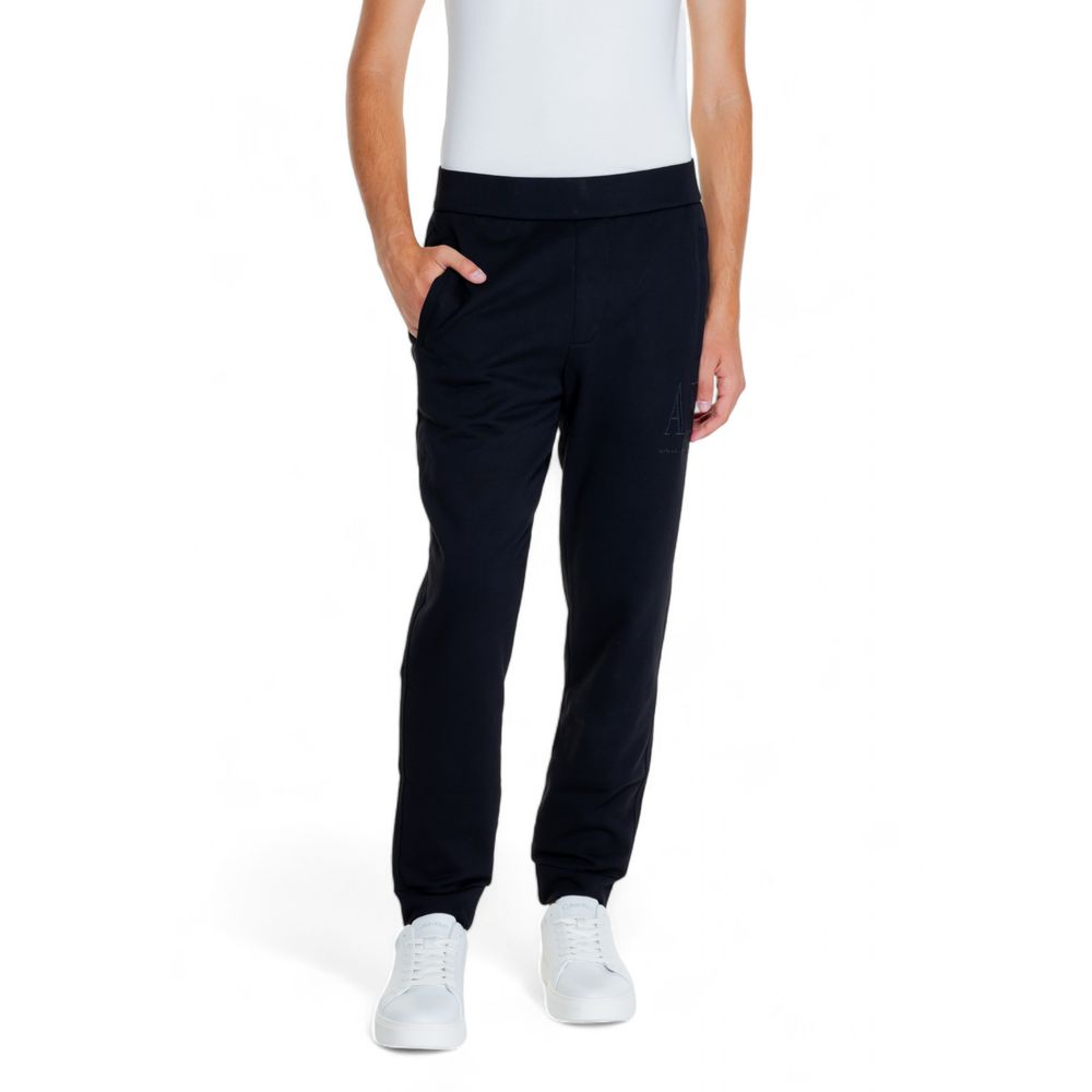 Armani Exchange Black Cotton Joggers Workout Pant $216.00 Armani Exchange Luzworld