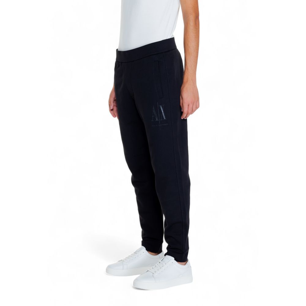 Armani Exchange Black Cotton Joggers Workout Pant $216.00 Armani Exchange Luzworld
