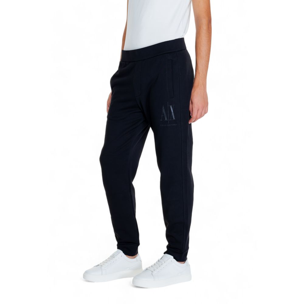 Armani Exchange Black Cotton Joggers Workout Pant $216.00 Armani Exchange Luzworld