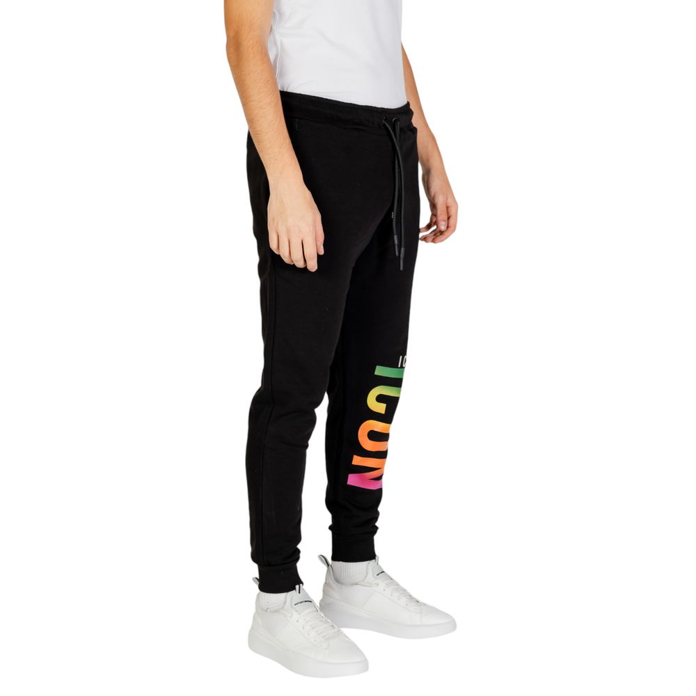 Icon Black Cotton Joggers Workout Pant $173.00 Icon Luzworld