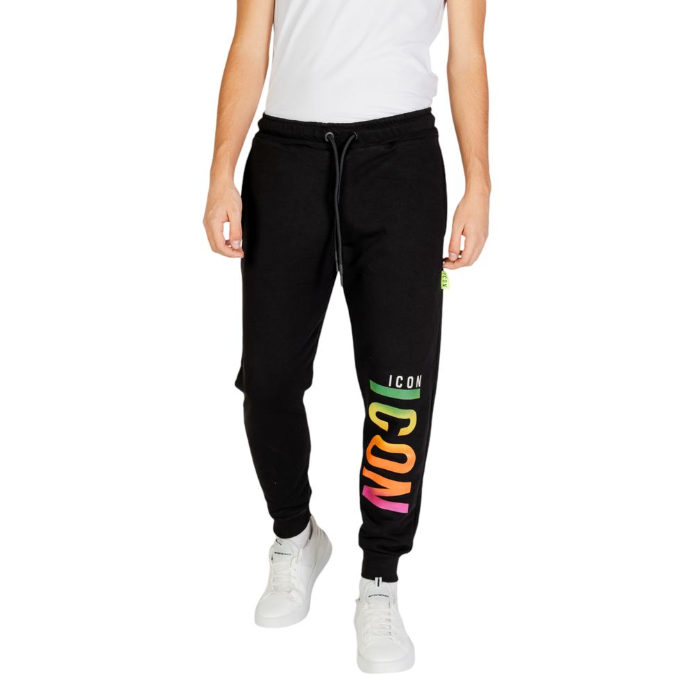 Icon Black Cotton Joggers Workout Pant $173.00 Icon Luzworld