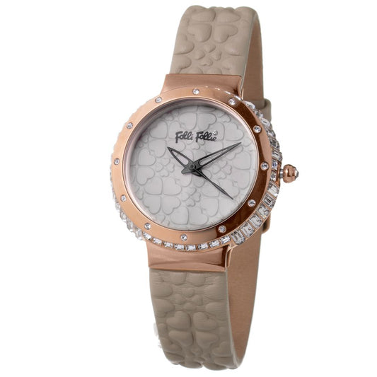 Folli Follie Gray Leather Watch $248.00 Folli Follie Luzworld