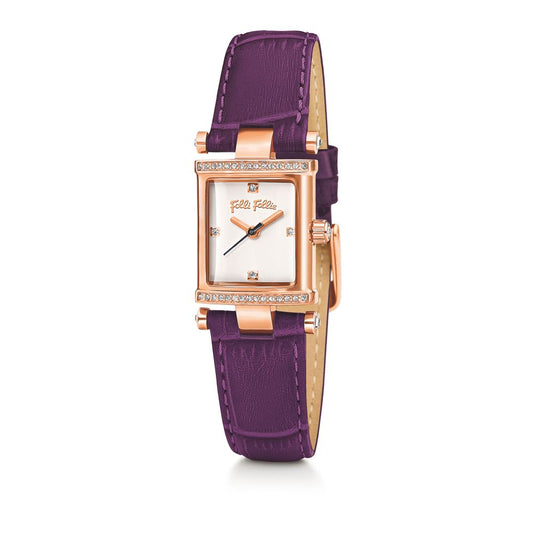 Folli Follie Purple Leather Watch $229.00 Folli Follie Luzworld