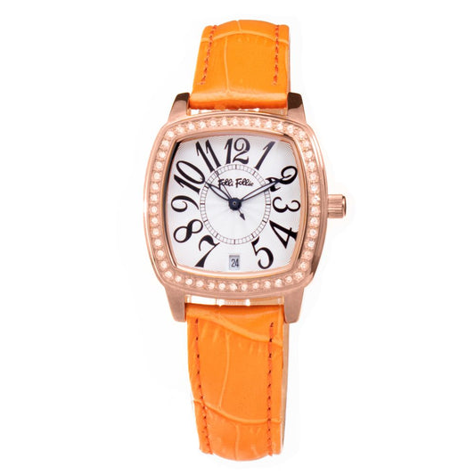 Folli Follie Orange Leather Watch $251.00 Folli Follie Luzworld