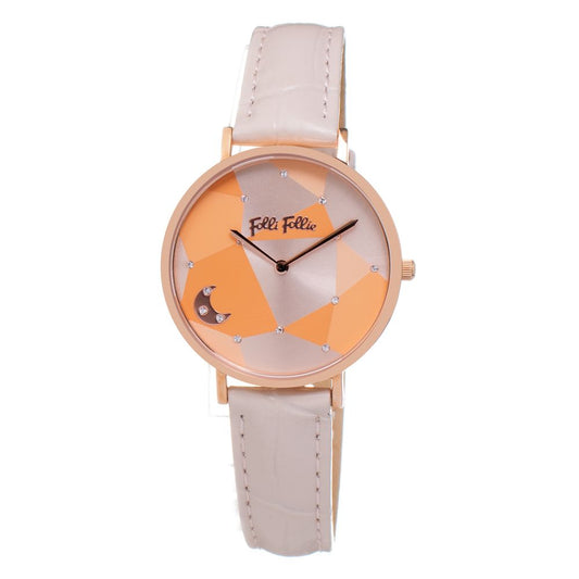 Folli Follie Beige Leather Watch $261.00 Folli Follie Luzworld