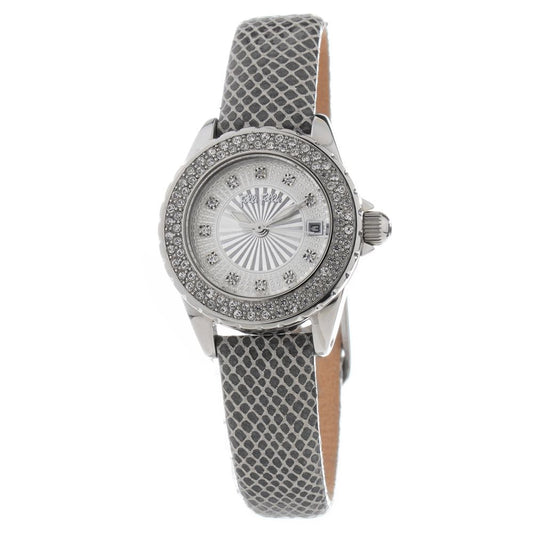 Folli Follie Gray Leather Watch $200.00 Folli Follie Luzworld