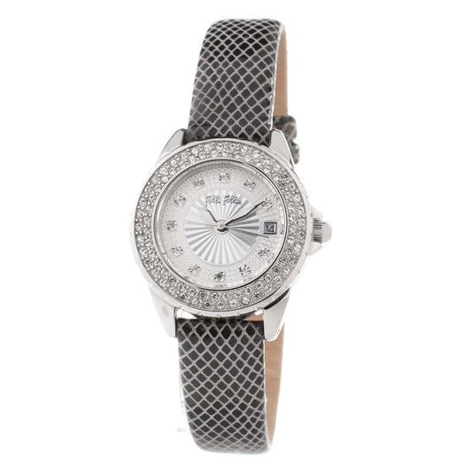 Folli Follie Gray Leather Watch $261.00 Folli Follie Luzworld