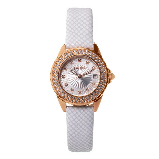 Folli Follie White Leather Watch $220.00 Folli Follie Luzworld