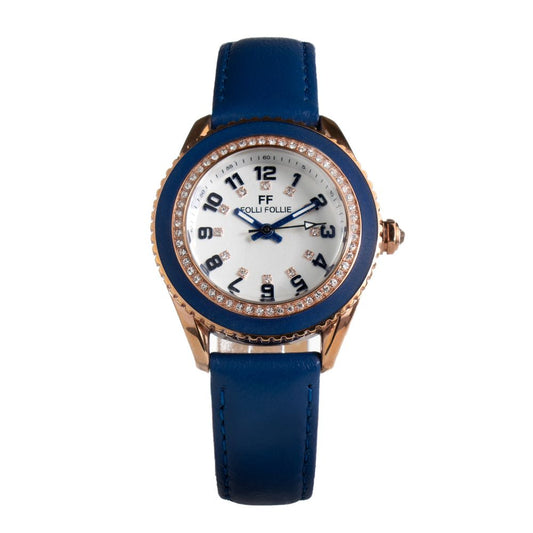 Folli Follie Blue Leather Watch $241.00 Folli Follie Luzworld