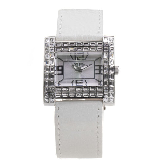 Folli Follie Gray Leather Watch $241.00 Folli Follie Luzworld
