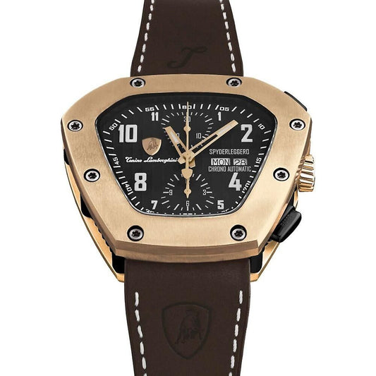 Lamborghini Black Leather Watch $5280.00 Lamborghini Luzworld