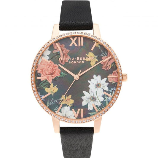 Olivia Burton Black Artificial Leather Watch $301.00 Olivia Burton Luzworld