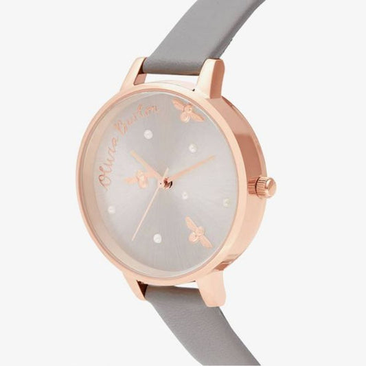 Olivia Burton Gray Artificial Leather Watch $301.00 Olivia Burton Luzworld