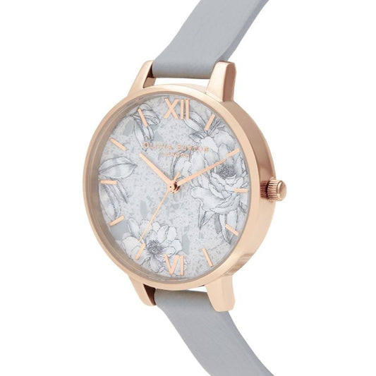 Olivia Burton Gray Artificial Leather Watch $218.00 Olivia Burton Luzworld