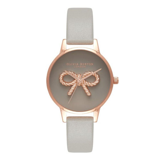 Olivia Burton Gray Artificial Leather Watch $254.00 Olivia Burton Luzworld