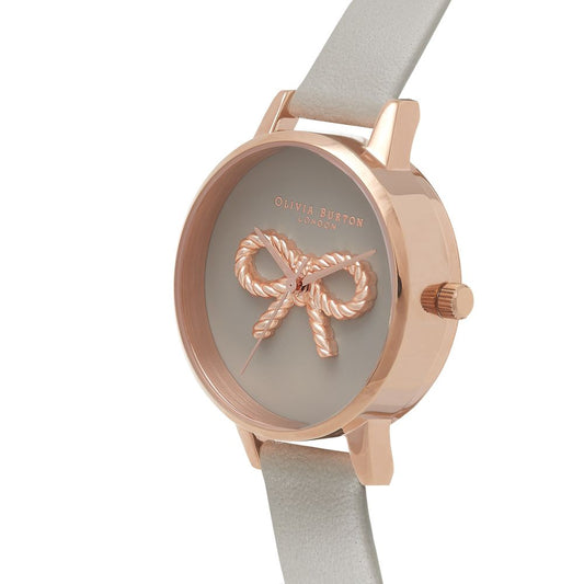 Olivia Burton Gray Artificial Leather Watch $254.00 Olivia Burton Luzworld