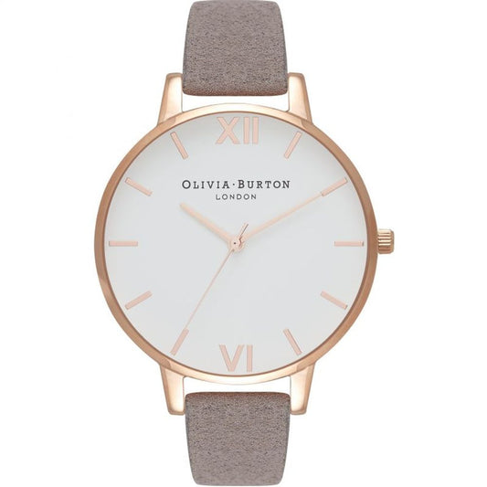 Olivia Burton Gray Artificial Leather Watch $218.00 Olivia Burton Luzworld