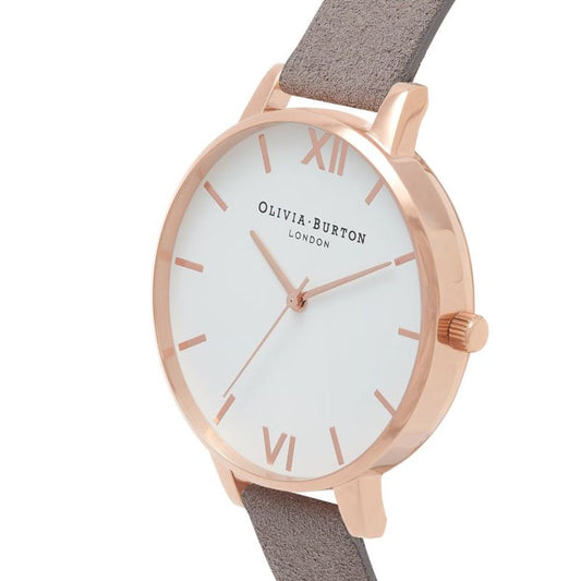 Olivia Burton Gray Artificial Leather Watch $218.00 Olivia Burton Luzworld