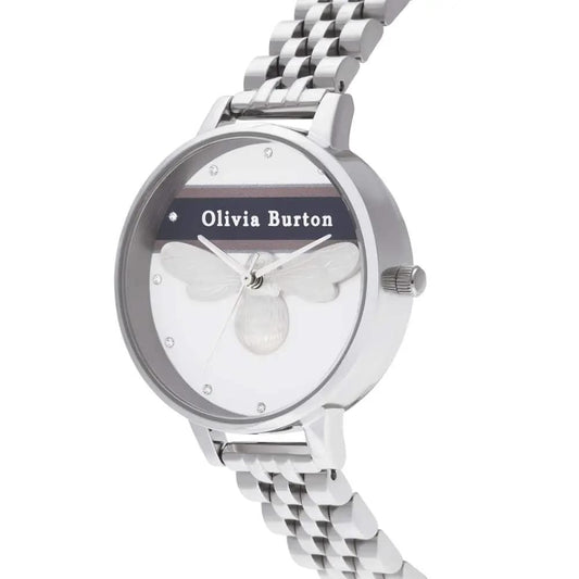 Olivia Burton Silver Stainless Steel Watch $301.00 Olivia Burton Luzworld