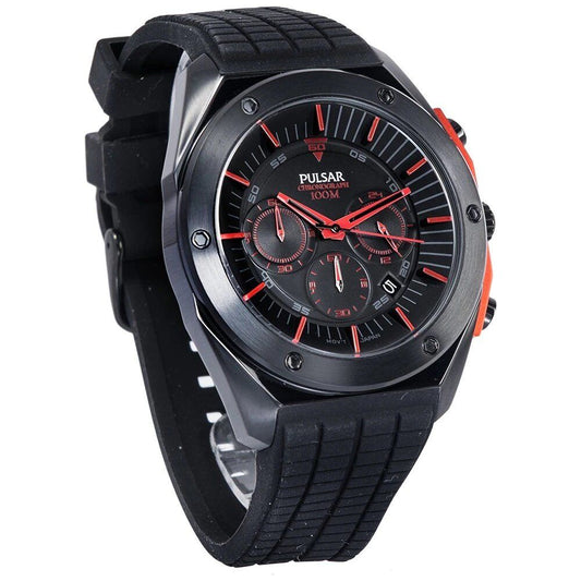 Pulsar Black Rubber Watch $276.00 Pulsar Luzworld