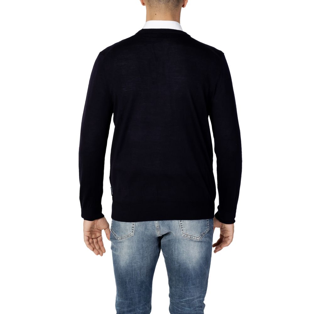 Armani Exchange Blue Wool Sportswear $252.00 Armani Exchange Luzworld
