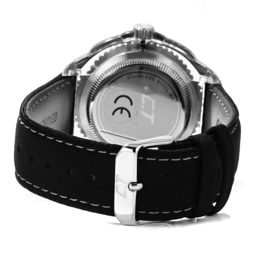 Chronotech Black Leather Watch $138.00 Chronotech Luzworld