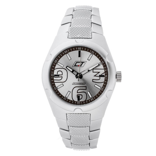 Chronotech Silver Stainless Steel Watch $152.00 Chronotech Luzworld