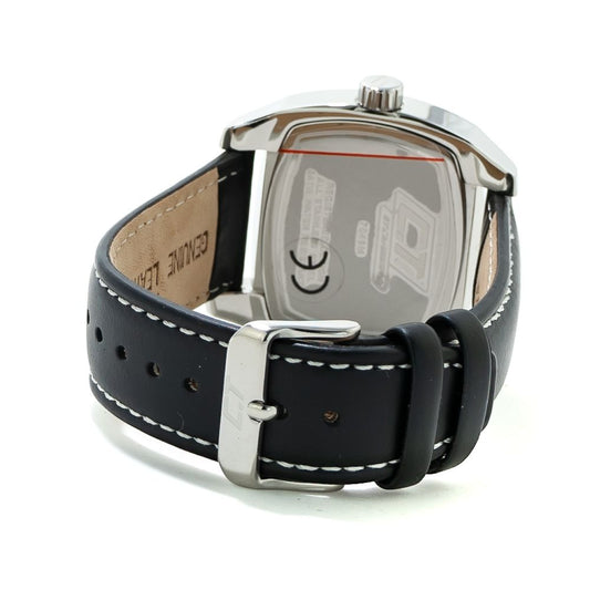 Chronotech Black Leather Watch $162.00 Chronotech Luzworld