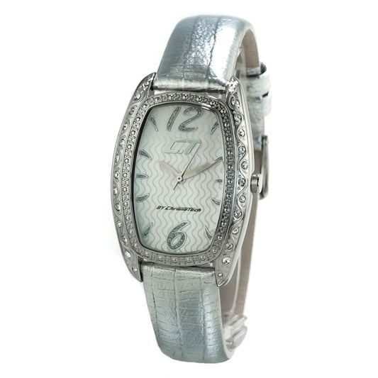 Chronotech Silver Leather Watch $138.00 Chronotech Luzworld
