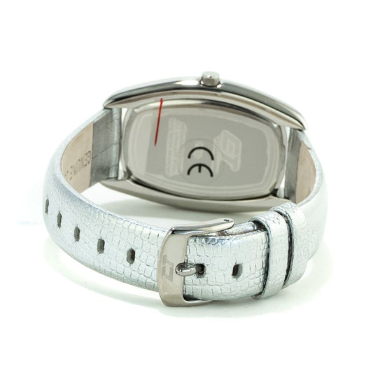 Chronotech Silver Leather Watch $138.00 Chronotech Luzworld