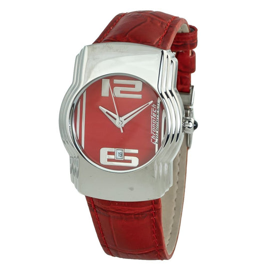 Chronotech Red Leather Watch $175.00 Chronotech Luzworld