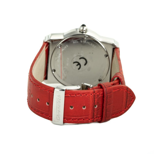Chronotech Red Leather Watch $175.00 Chronotech Luzworld