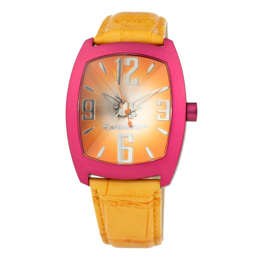 Chronotech Orange Leather Watch $165.00 Chronotech Luzworld