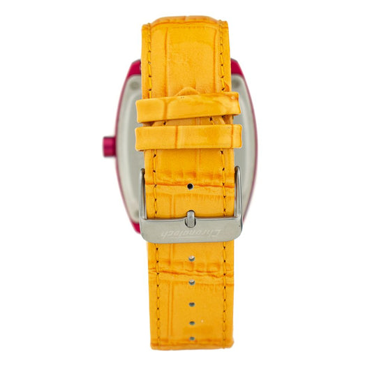 Chronotech Orange Leather Watch $165.00 Chronotech Luzworld