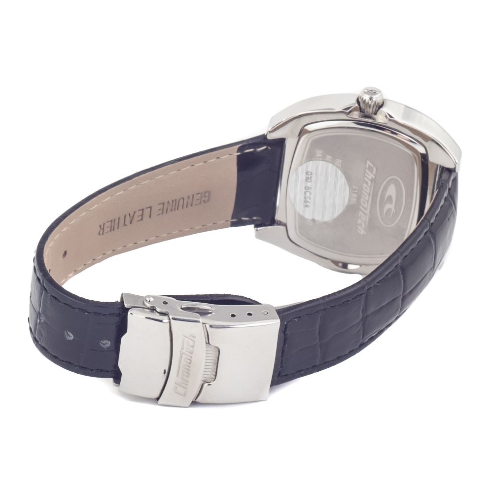 Chronotech Black Leather Watch $156.00 Chronotech Luzworld