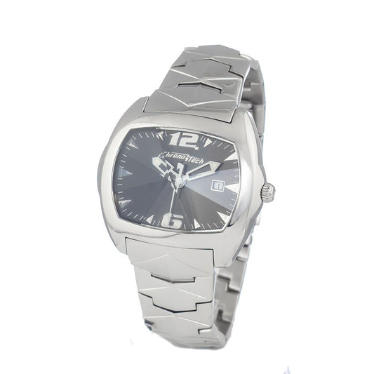 Chronotech Silver Stainless Steel Watch $204.00 Chronotech Luzworld