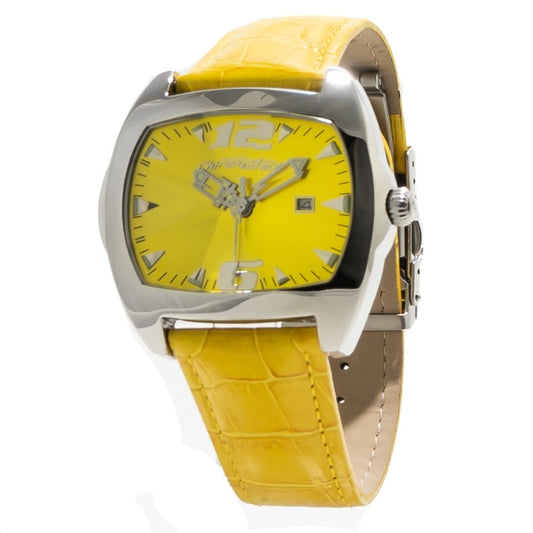Chronotech Yellow Leather Watch $154.00 Chronotech Luzworld