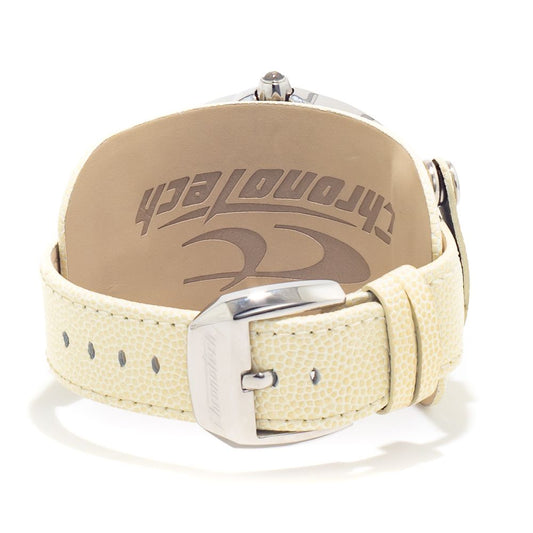 Chronotech Beige Leather Watch $156.00 Chronotech Luzworld