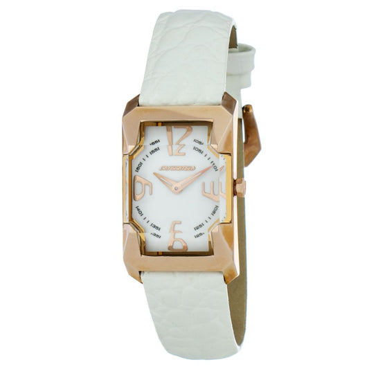 Chronotech White Leather Watch $166.00 Chronotech Luzworld