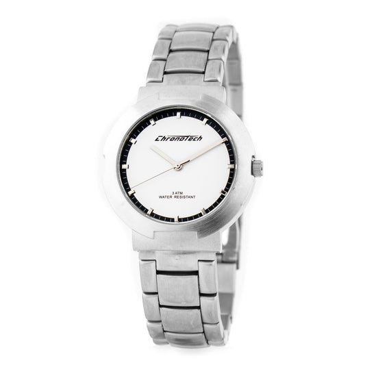 Chronotech Silver Stainless Steel Watch $138.00 Chronotech Luzworld