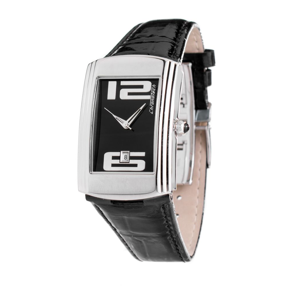 Chronotech Black Leather Watch $165.00 Chronotech Luzworld