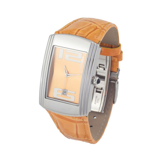 Chronotech Orange Leather Watch $165.00 Chronotech Luzworld