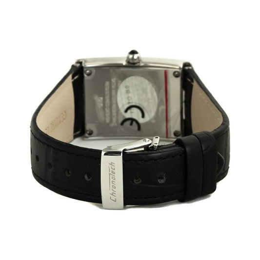 Chronotech Black Leather Watch $433.00 Chronotech Luzworld