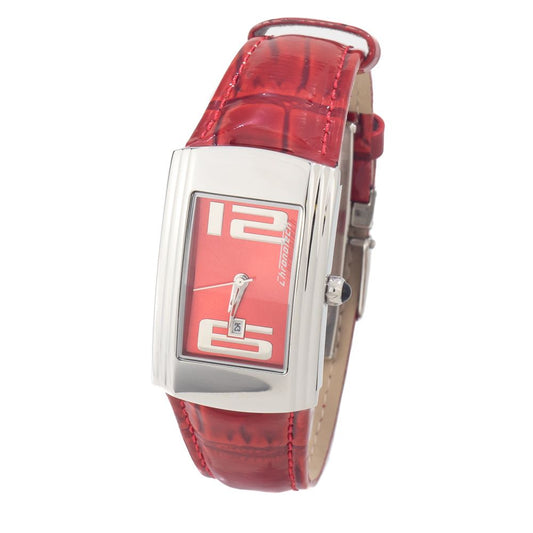Chronotech Red Leather Watch $165.00 Chronotech Luzworld