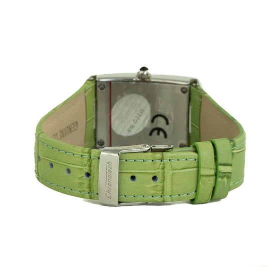 Chronotech Green Leather Watch $433.00 Chronotech Luzworld