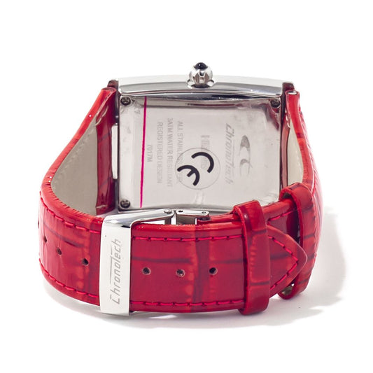 Chronotech Red Leather Watch $165.00 Chronotech Luzworld
