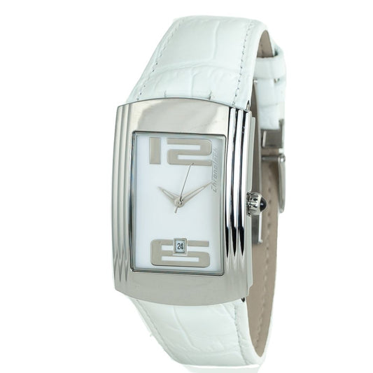 Chronotech White Leather Watch $165.00 Chronotech Luzworld
