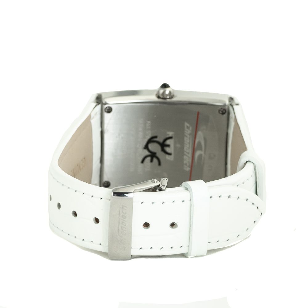 Chronotech White Leather Watch $165.00 Chronotech Luzworld