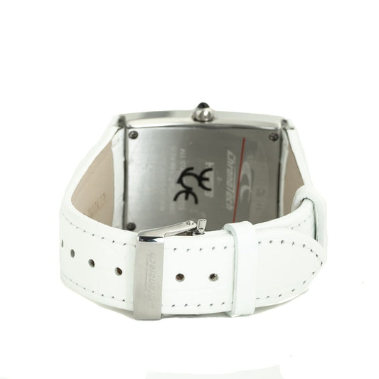 Chronotech White Leather Watch $165.00 Chronotech Luzworld